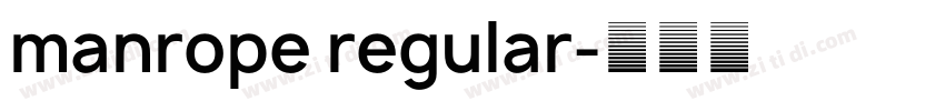 manrope regular字体转换